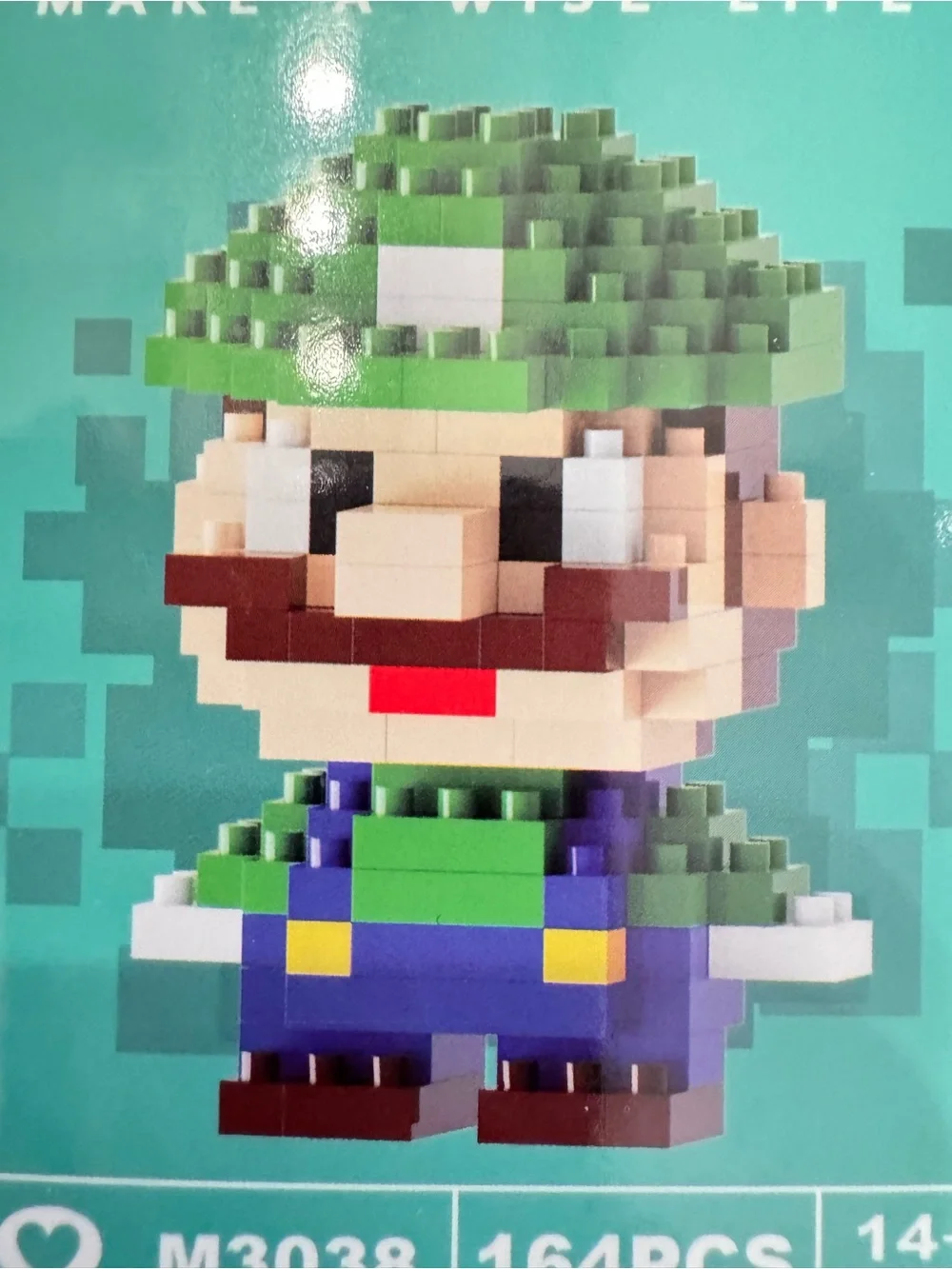 BRICKS Luigi Mario Bros Building Set - 164 pieces